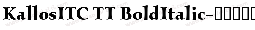 KallosITC TT BoldItalic字体转换